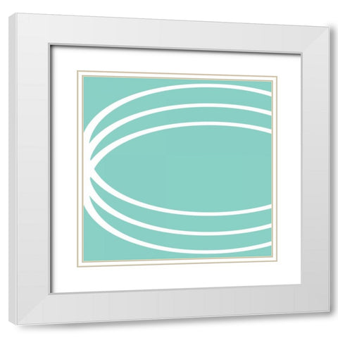 Spa Pattern I White Modern Wood Framed Art Print with Double Matting by OnRei