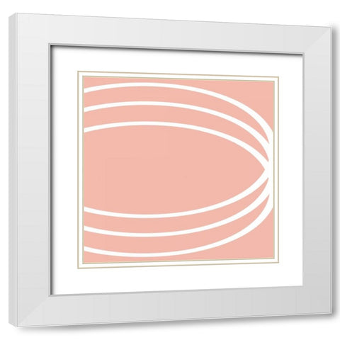 Spa Pattern II White Modern Wood Framed Art Print with Double Matting by OnRei