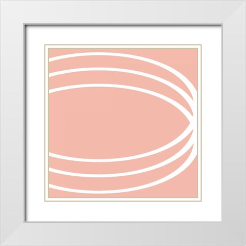 Spa Pattern II White Modern Wood Framed Art Print with Double Matting by OnRei