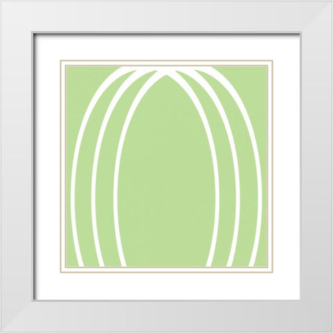 Spa Pattern III White Modern Wood Framed Art Print with Double Matting by OnRei