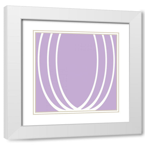 Spa Pattern IV White Modern Wood Framed Art Print with Double Matting by OnRei