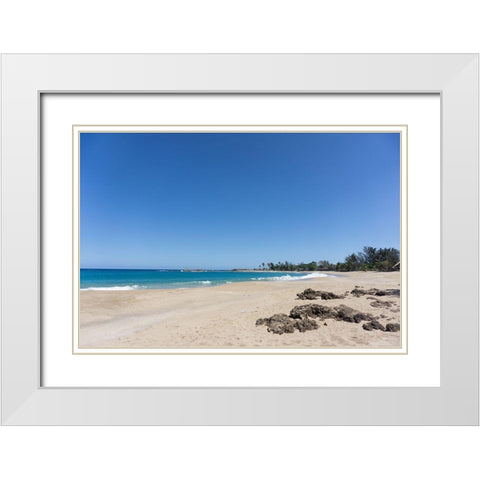Bay Side 3 White Modern Wood Framed Art Print with Double Matting by Orlando