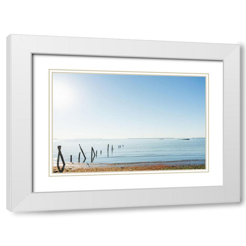 Far Away View White Modern Wood Framed Art Print with Double Matting by Orlando