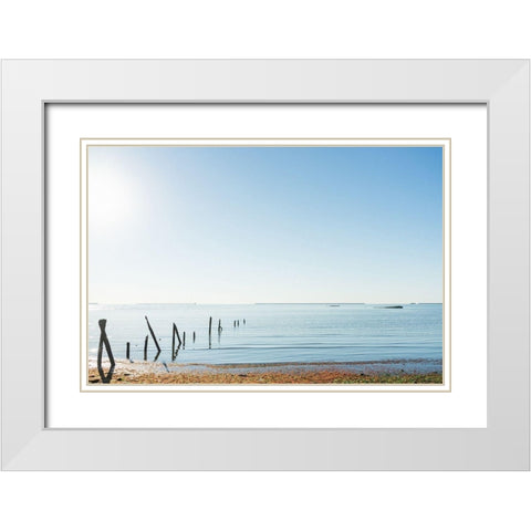 Far Away View White Modern Wood Framed Art Print with Double Matting by Orlando