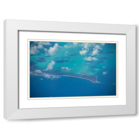 Sky To Ocean White Modern Wood Framed Art Print with Double Matting by Orlando