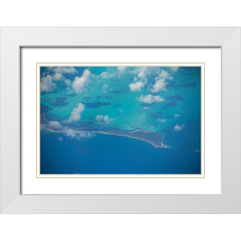 Sky To Ocean White Modern Wood Framed Art Print with Double Matting by Orlando
