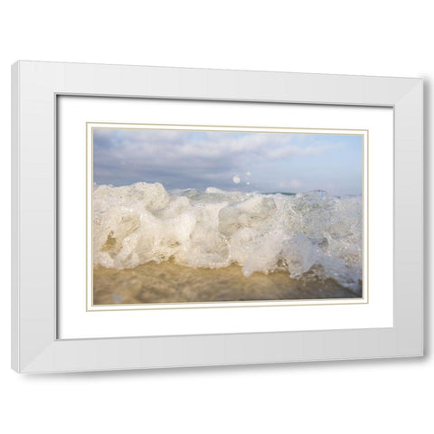 Sea Foam White Modern Wood Framed Art Print with Double Matting by Orlando