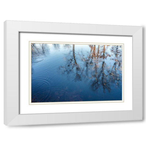 Reflect On Me White Modern Wood Framed Art Print with Double Matting by Orlando