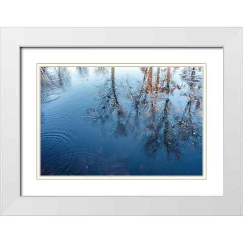 Reflect On Me White Modern Wood Framed Art Print with Double Matting by Orlando