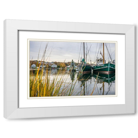 Twin White Modern Wood Framed Art Print with Double Matting by Orlando