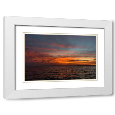 Red Planet White Modern Wood Framed Art Print with Double Matting by Orlando
