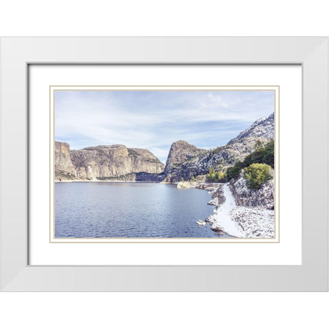 Majestic White Modern Wood Framed Art Print with Double Matting by Orlando