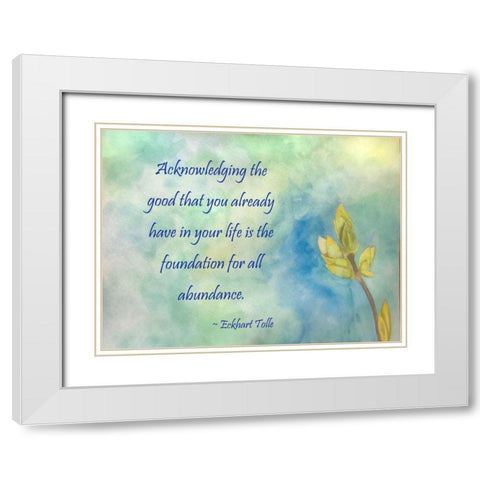 Acknowledging The Good White Modern Wood Framed Art Print with Double Matting by Pearson, Debbie