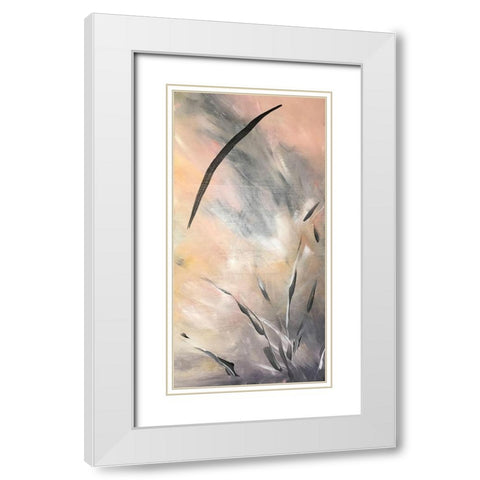 Aurora 1 White Modern Wood Framed Art Print with Double Matting by Pearson, Debbie