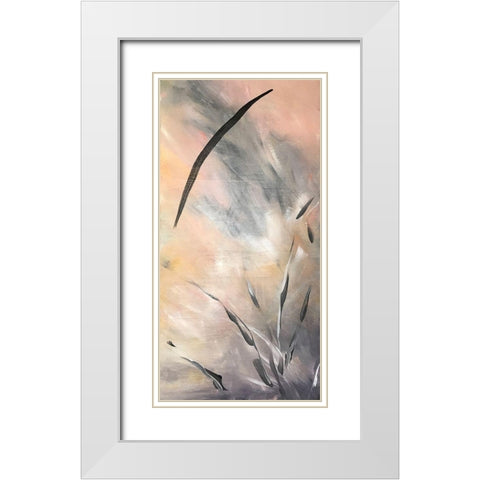 Aurora 1 White Modern Wood Framed Art Print with Double Matting by Pearson, Debbie