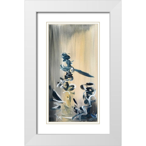 Movement Twist 1 White Modern Wood Framed Art Print with Double Matting by Pearson, Debbie