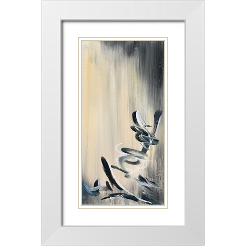 Movement Twist 2 White Modern Wood Framed Art Print with Double Matting by Pearson, Debbie