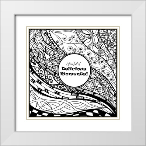 Delicious Moments White Modern Wood Framed Art Print with Double Matting by Pearson, Debbie