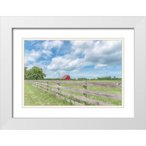 Illustrious Stretch White Modern Wood Framed Art Print with Double Matting by DeLuca, Pat