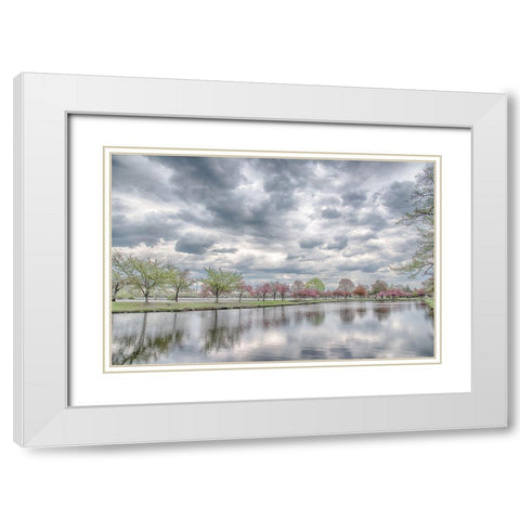 Vacation White Modern Wood Framed Art Print with Double Matting by DeLuca, Pat