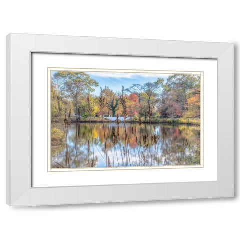 Bayshore White Modern Wood Framed Art Print with Double Matting by DeLuca, Pat