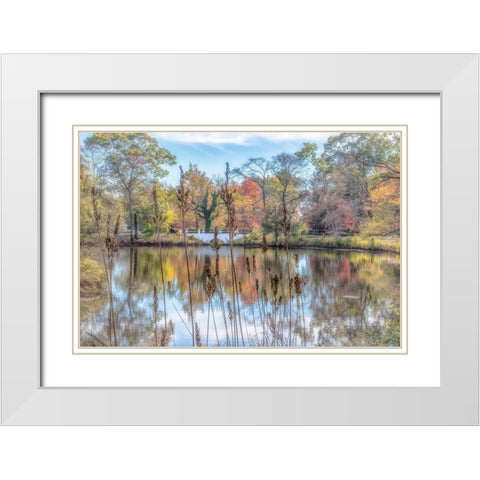 Bayshore White Modern Wood Framed Art Print with Double Matting by DeLuca, Pat