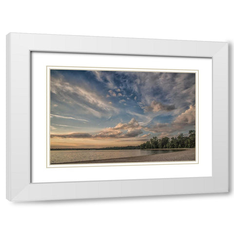 Idea Of Existence White Modern Wood Framed Art Print with Double Matting by DeLuca, Pat