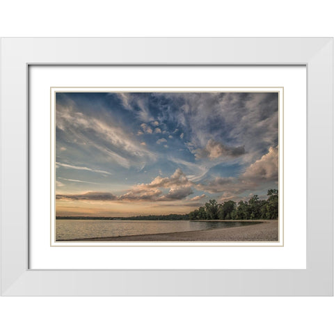 Idea Of Existence White Modern Wood Framed Art Print with Double Matting by DeLuca, Pat