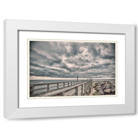 Compassion Of Sensitivity White Modern Wood Framed Art Print with Double Matting by DeLuca, Pat