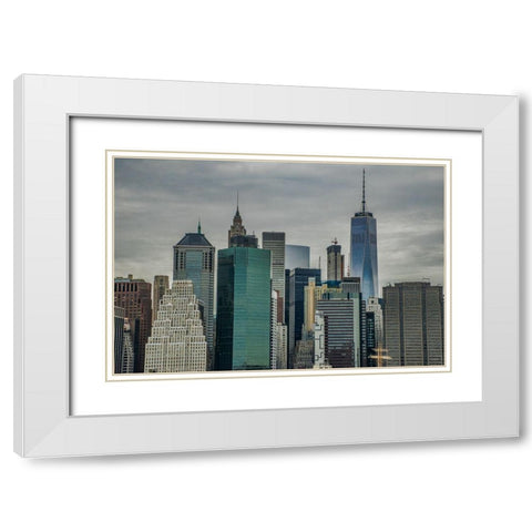 Enhanced Fortune White Modern Wood Framed Art Print with Double Matting by DeLuca, Pat