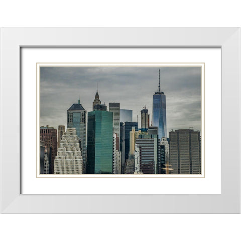Enhanced Fortune White Modern Wood Framed Art Print with Double Matting by DeLuca, Pat