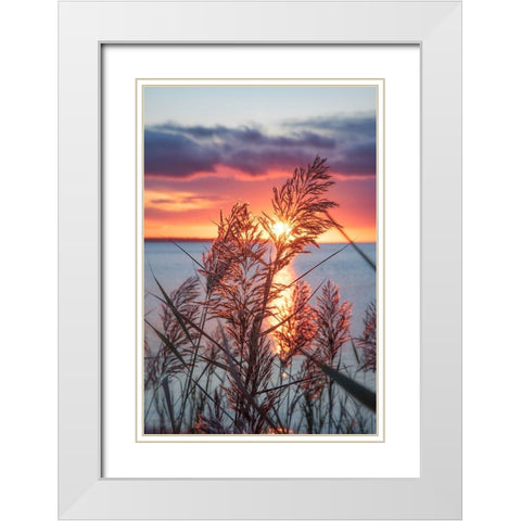 Exhilarated Potential White Modern Wood Framed Art Print with Double Matting by DeLuca, Pat