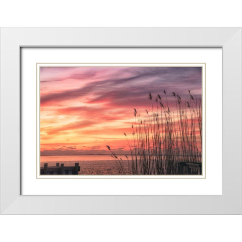 Exclusive Liberty White Modern Wood Framed Art Print with Double Matting by DeLuca, Pat