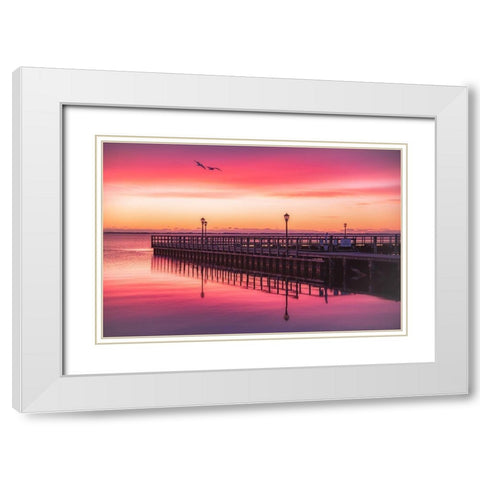 Obsequious Traditions White Modern Wood Framed Art Print with Double Matting by DeLuca, Pat