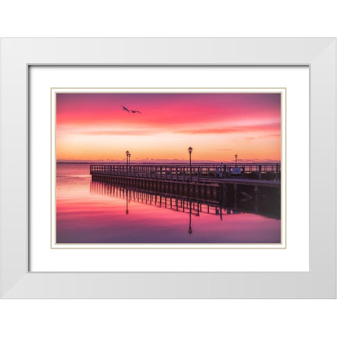 Obsequious Traditions White Modern Wood Framed Art Print with Double Matting by DeLuca, Pat