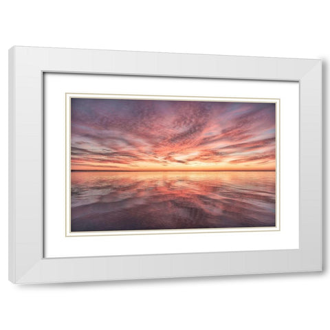 Future Omen White Modern Wood Framed Art Print with Double Matting by DeLuca, Pat