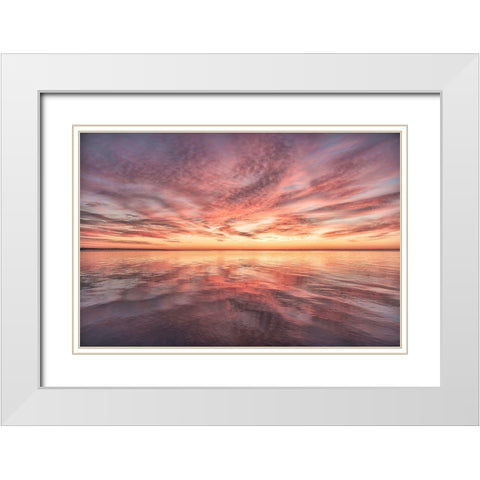 Future Omen White Modern Wood Framed Art Print with Double Matting by DeLuca, Pat