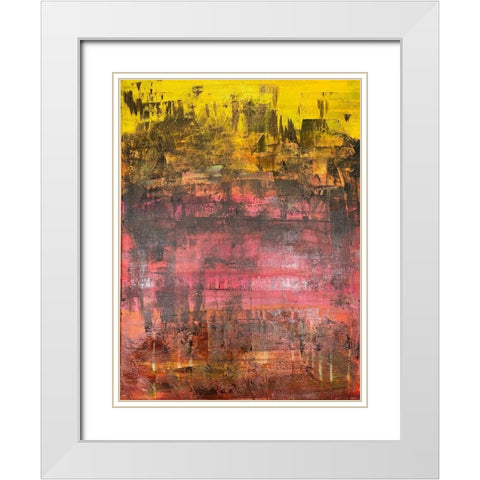 Distressed Vision 1 White Modern Wood Framed Art Print with Double Matting by Spina, Phyllis