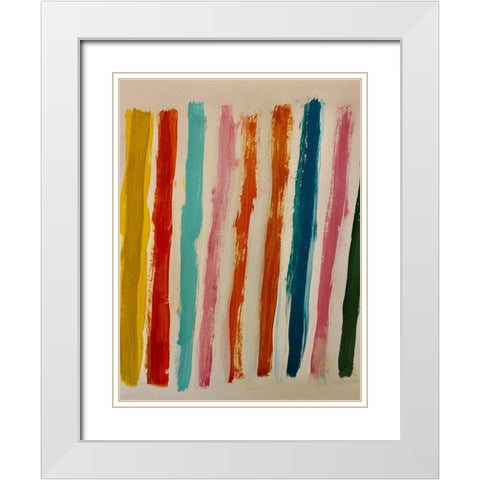 Within the Lines 1 White Modern Wood Framed Art Print with Double Matting by Spina, Phyllis