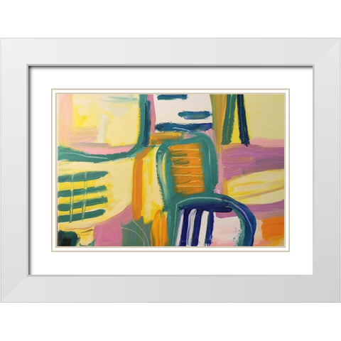 In the Tropics White Modern Wood Framed Art Print with Double Matting by Spina, Phyllis