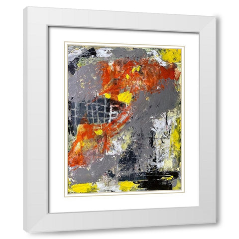Meditative Ideas 1 White Modern Wood Framed Art Print with Double Matting by Spina, Phyllis