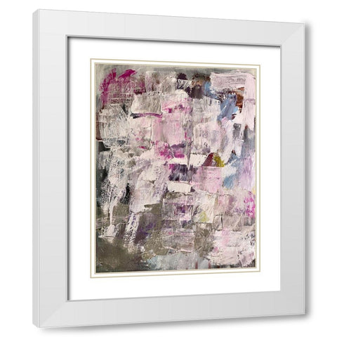 Blushing Pink White Modern Wood Framed Art Print with Double Matting by Spina, Phyllis