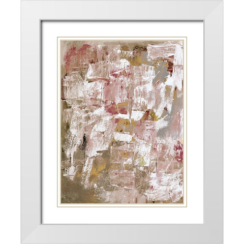 Blushing Pink 2 White Modern Wood Framed Art Print with Double Matting by Spina, Phyllis