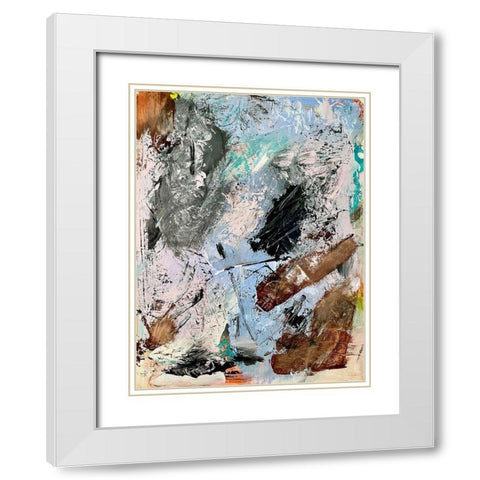 Masked Construction White Modern Wood Framed Art Print with Double Matting by Spina, Phyllis