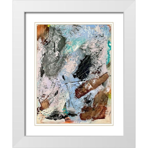 Masked Construction White Modern Wood Framed Art Print with Double Matting by Spina, Phyllis