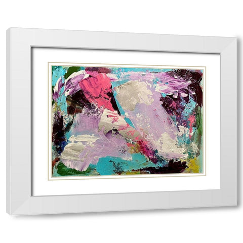 Architectonic Energy White Modern Wood Framed Art Print with Double Matting by Spina, Phyllis