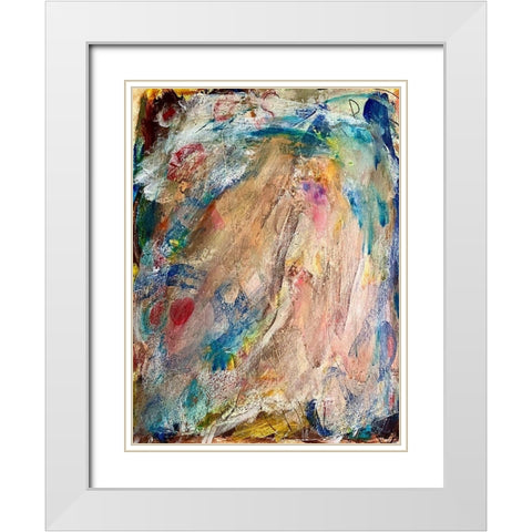 Drastic Movements White Modern Wood Framed Art Print with Double Matting by Spina, Phyllis