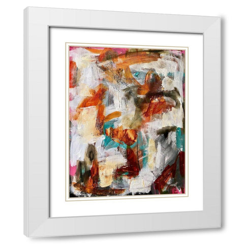 Trapped Maelstrom White Modern Wood Framed Art Print with Double Matting by Spina, Phyllis