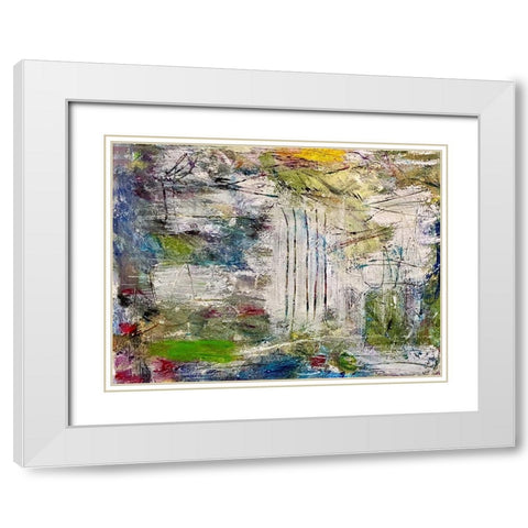 Ephemeral Philosophy White Modern Wood Framed Art Print with Double Matting by Spina, Phyllis