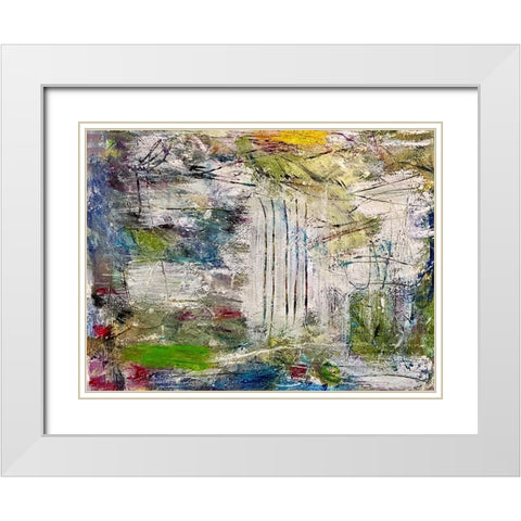 Ephemeral Philosophy White Modern Wood Framed Art Print with Double Matting by Spina, Phyllis